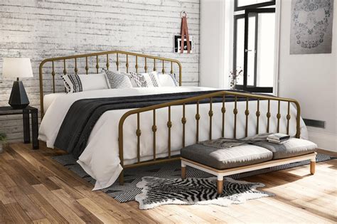 sturdy metal bed frame king